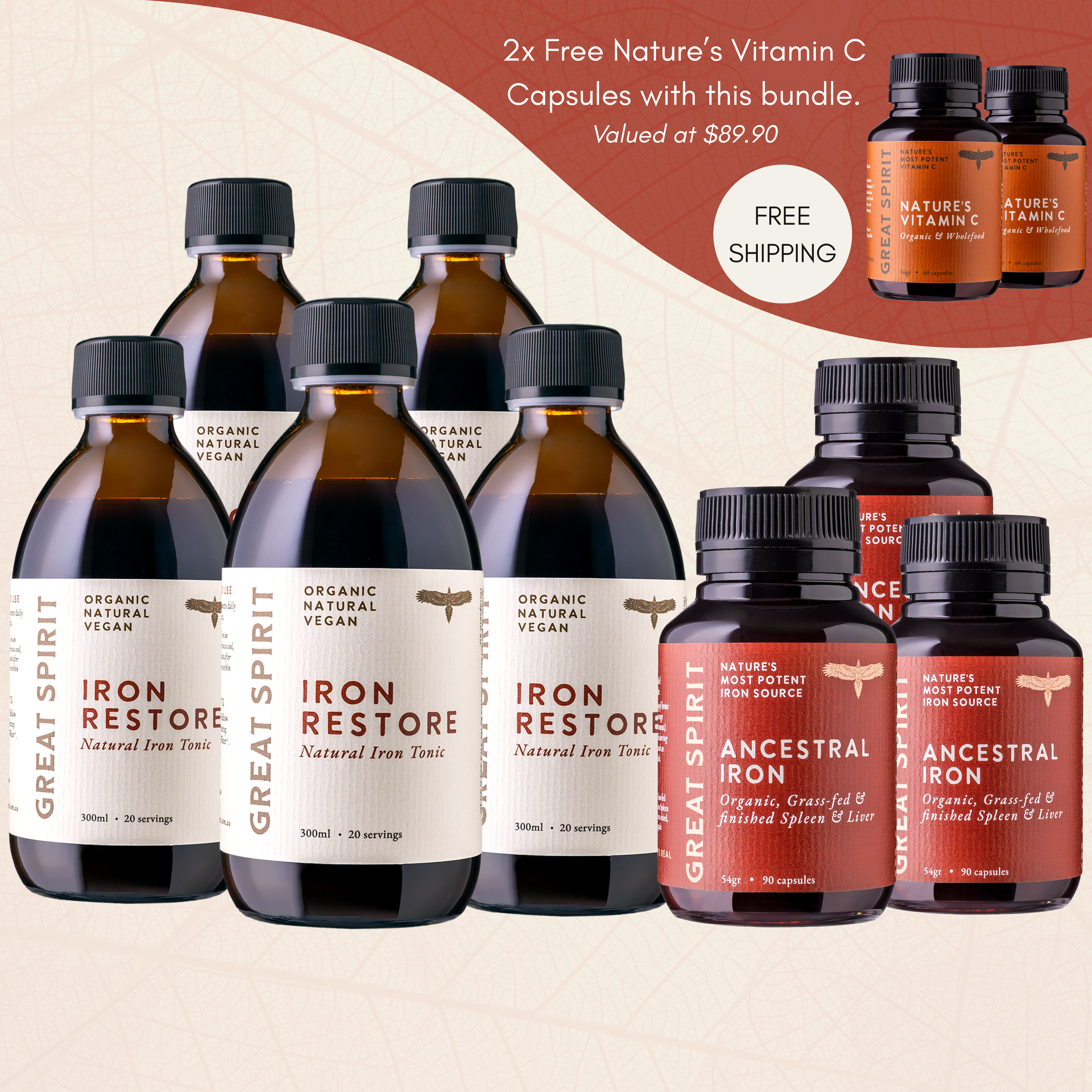 3 Month Iron Restoration Bundle (Save 20%)