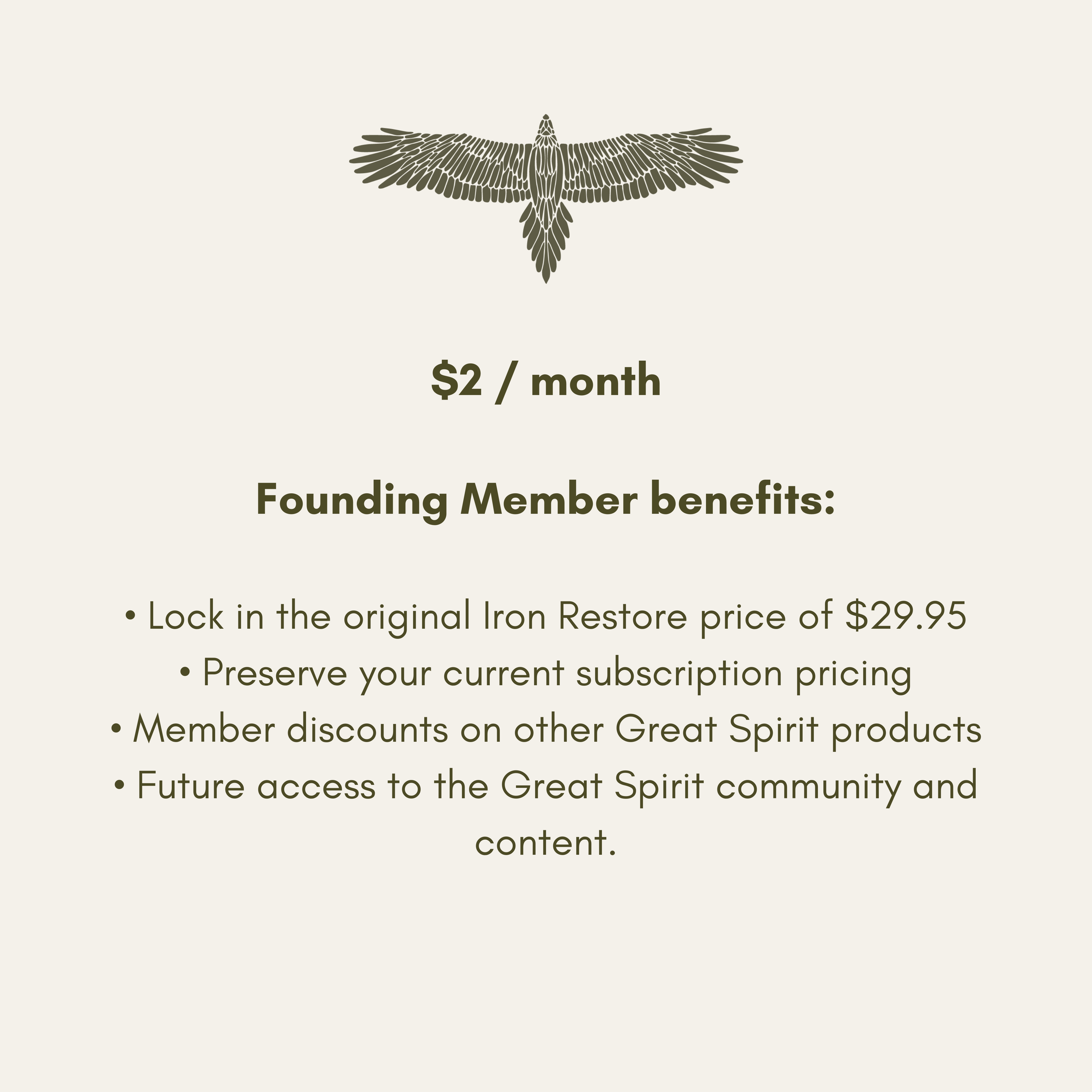 Great Spirit Founding Membership (Early Supporter Access Ends March 25)